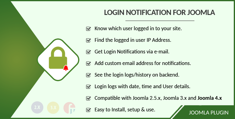 Login Notification for Joomla